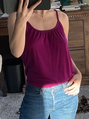A new day Sleeveless Scoop Neck Tank Top - Magenta size XS